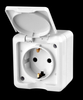 EU Standard IP54 Waterproof Outdoor Surface Type Wall Switch Socket 16A 250V For Electronic Charging