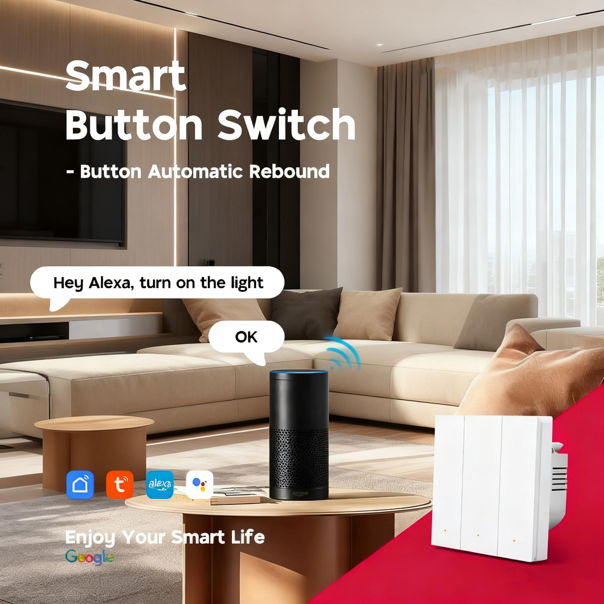 interruptor Inteligente Wifi Light Touch Switch