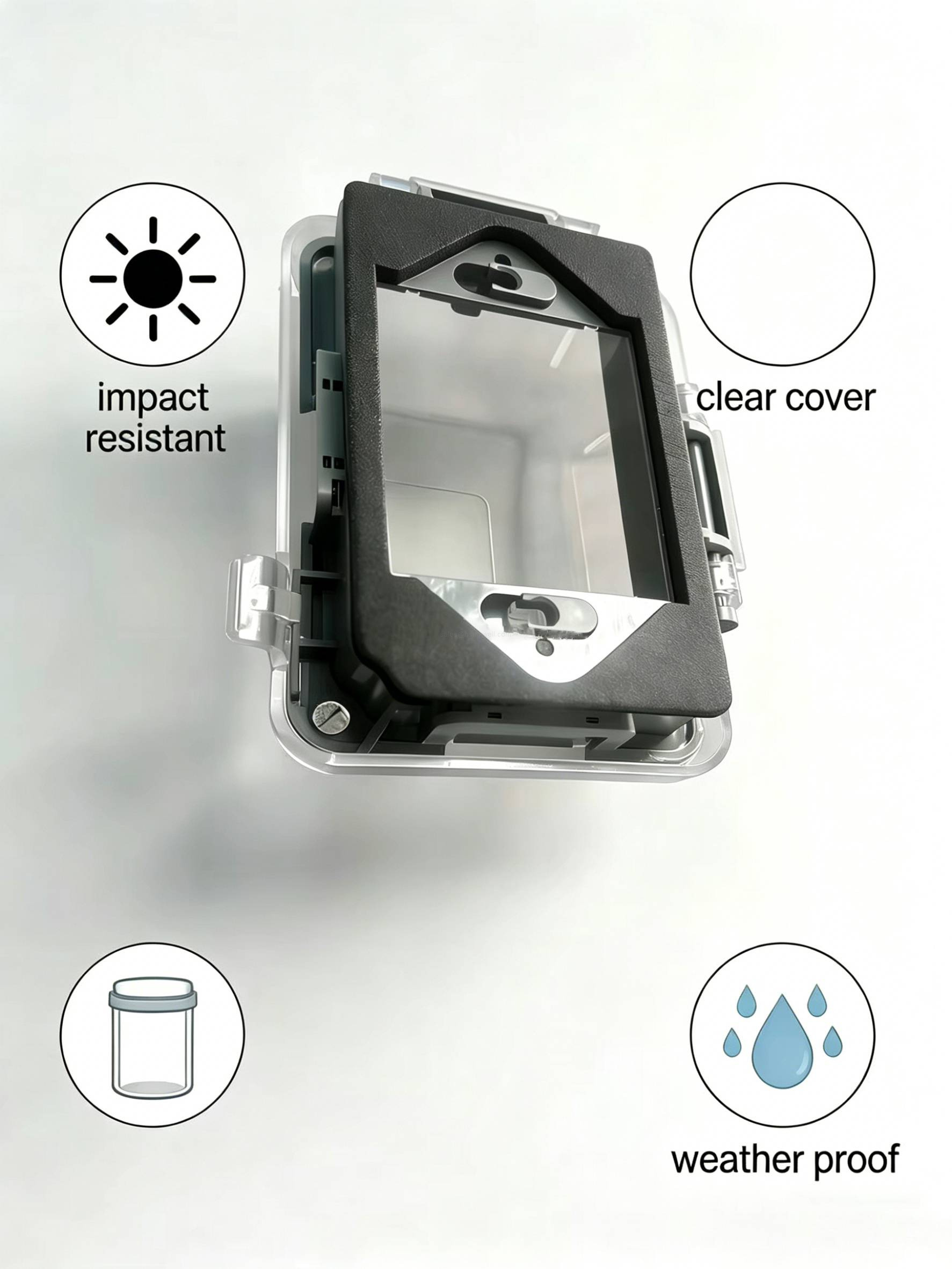 1 Gang Weatherproof In Use Outdoor Outlet Cover IP65 Universal Horizontal Vertical Siding Receptacle Protector Lockable Plug Box Enclosure
