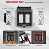 2 Gang Weatherproof Outdoor Outlet Cover Extra Duty In Use Receptacle Protector Dual Decorator GFCI Electrical Box Enclosure Transparent Shield