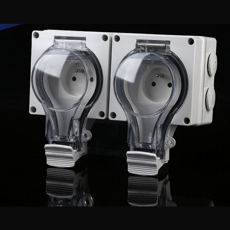 Double Outlet Power Socket Easy Installation Wall Mount