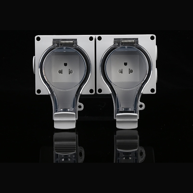 UL listed 2-gang socket weather resistant double socket