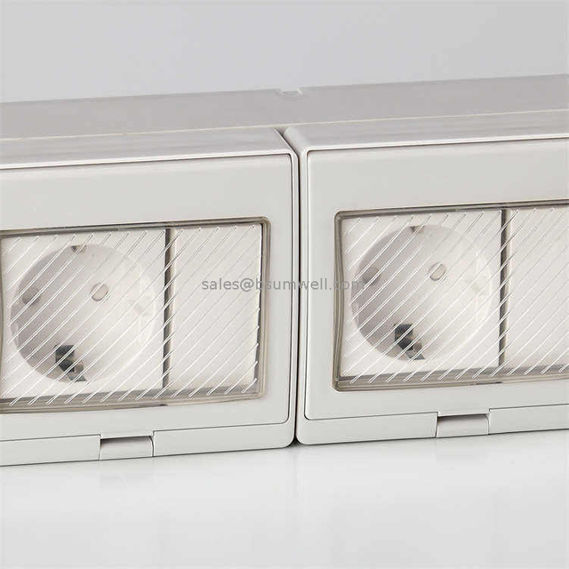 Lectrical Equipment IP55 20A Waterproof Electric Switches And Socket 1/2 Gang 1/2 Way Waterproof Micro Switch Box Wall Switches