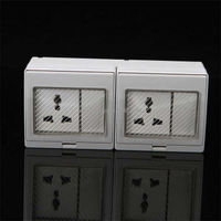 Ip55 Outdoor Goog Price Factory 2 Gang Switch 2 Gang Socket Double Sockets Switch electric Accessories Switch Socket
