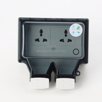 Pc Abs Wifi IP66 Waterproof Outdoor 2 Gang Socket 16A 3 Pulgs Wifi Tuya Waterproof Industrial Socket