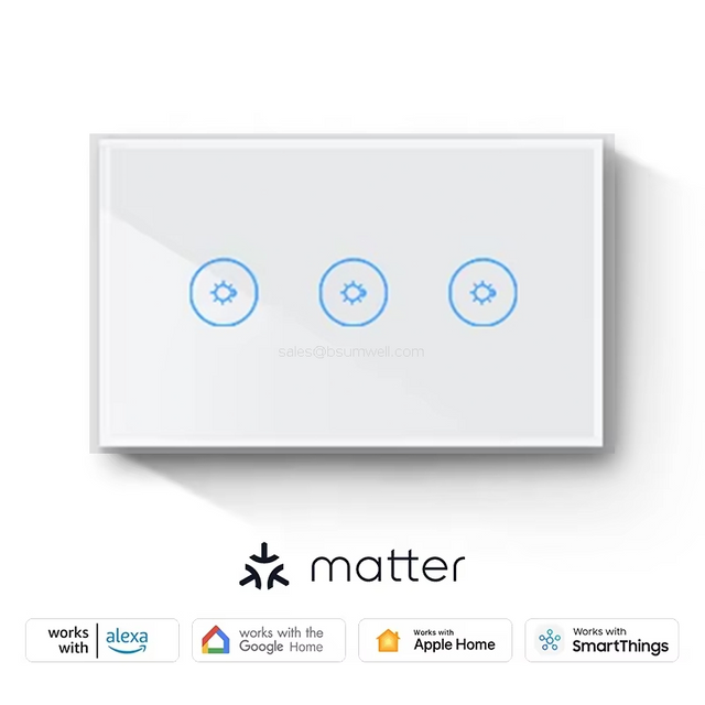New Matter Light Switch Wifi Apple Home Alexa Google SmartThings APP 2 lights one switch