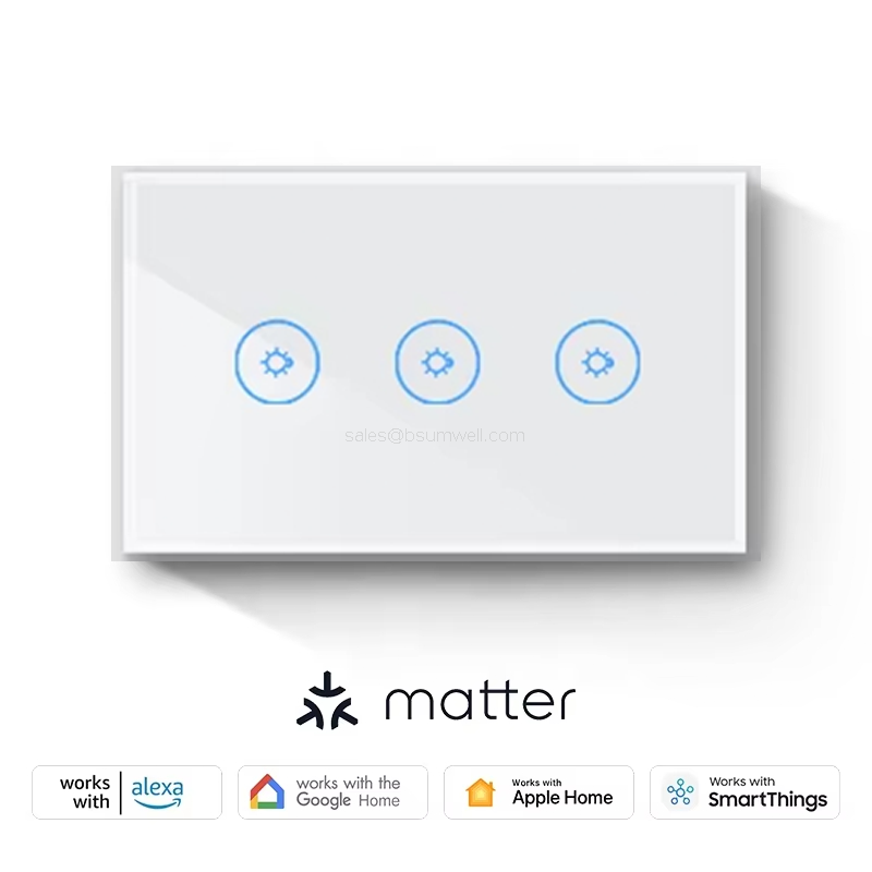 New Matter Light Switch Wifi Apple Home Alexa Google SmartThings APP 2 lights one switch