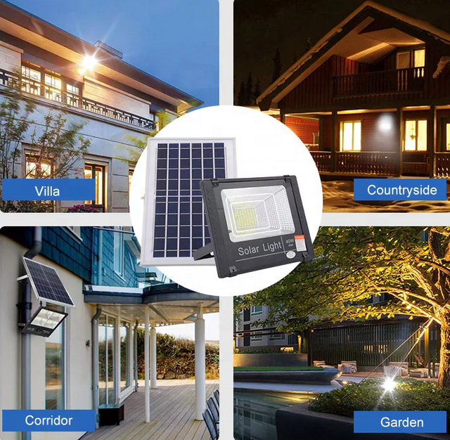Solar Light RGB Led Flood Light IP67 200w RGB Floodlight Waterproof Dimmable Control Garden Waterproof Solar Lights for Garden