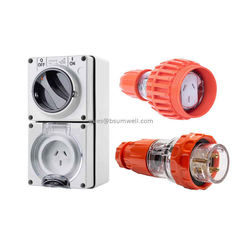 56CSC520 Hot Sale Australian Standard Cable Extension Socket 20A 500V IP66 3 Phase 5pin Industrial plug socket Waterproof Socket