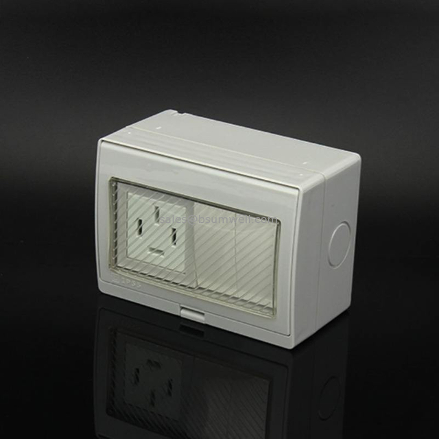 Good Quality Outdoor IP55 Waterproof 2 Gang Switch 1 Gang Socket Three Phase Outdoor Socket Switch Push Button Switches