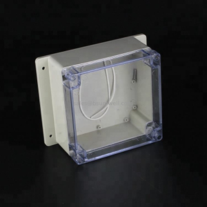 120*120*90mm Weatherproof IP67 gray outdoor ABS plastic enclosure electrical junction box with transparent lid
