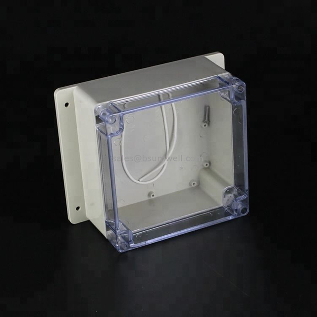120*120*90mm Weatherproof IP67 gray outdoor ABS plastic enclosure electrical junction box with transparent lid