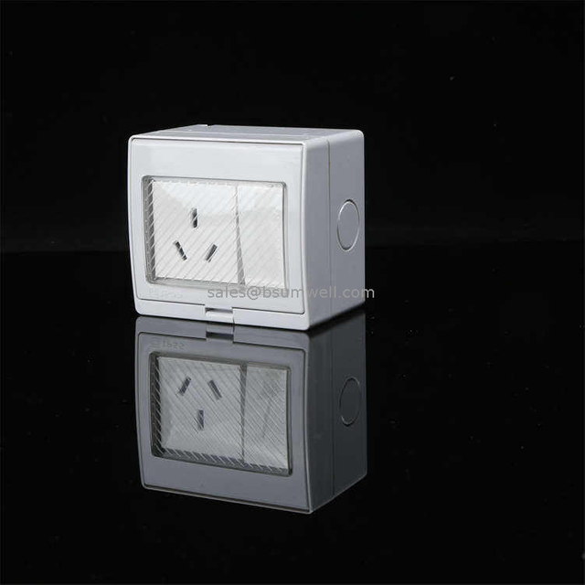 Weatherproof IP55 1 Gang Switch Socket Electric Switches And Sockets Wall Electrical Equipment Plugs Sockets Box