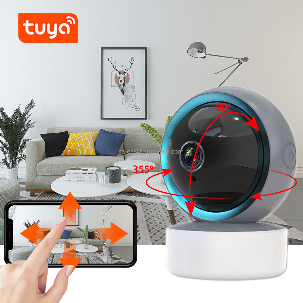 Tuya Smart 5GHz Wifi Video Surveillance HD Auto Tracking Night VIsion Two Way Audio Cloud Home Security IP Camera