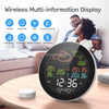 Wifi Smart Weather Station with Clock Temperature & Humidity Meter Large Color Screen Weather Clock Temp Humidity Gauge