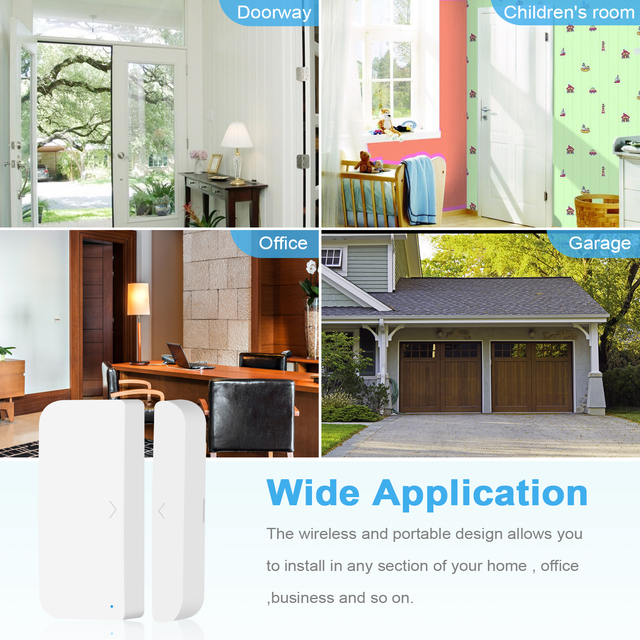 Home Security Door Window Magnetic Sensor Alarm Warning System Wireless Remote Control Open Door Detector Burglar Alarm