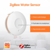 Tuya app smart life remote control wireless water leak detector alarm with probe buzz home ground smart wifi water flood sensor