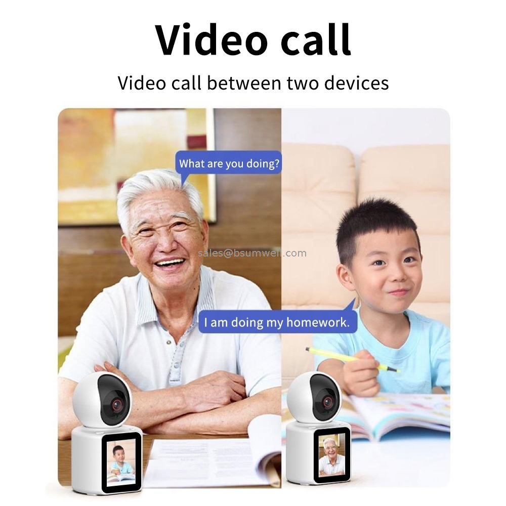 I1080P 2.8In IPS Screen One Click Video Call Camera Auto Tracking Motion Detection Home Surveillance Wifi Smart Baby Monitor