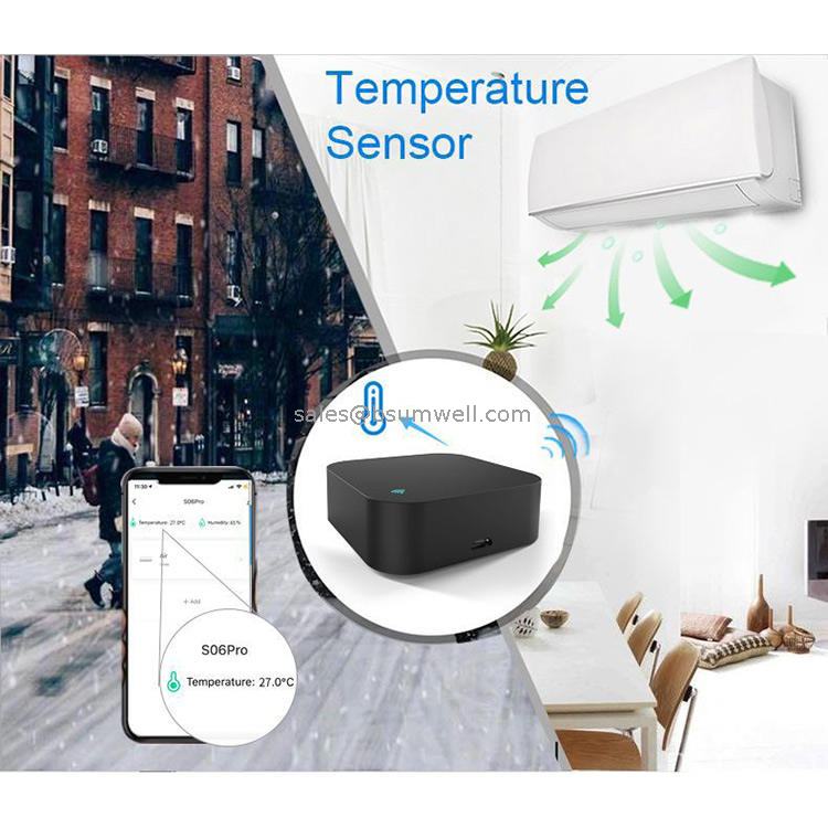 Smart Home Works Tuya Smart WiFi IR Remote Control with Temperature And Humidity Sensor with Smart Life App Alexa Google Home