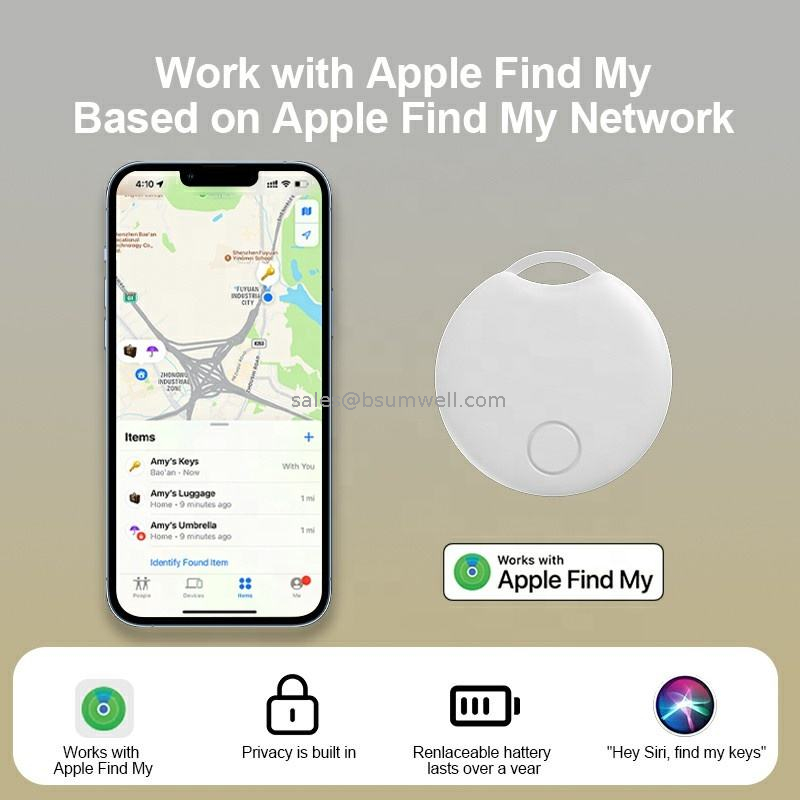 Certified Smart Tag Find My BLE Tracker Wallet Luggage Bike Mini GPS Tracking Device Key Finder Locator for Apple