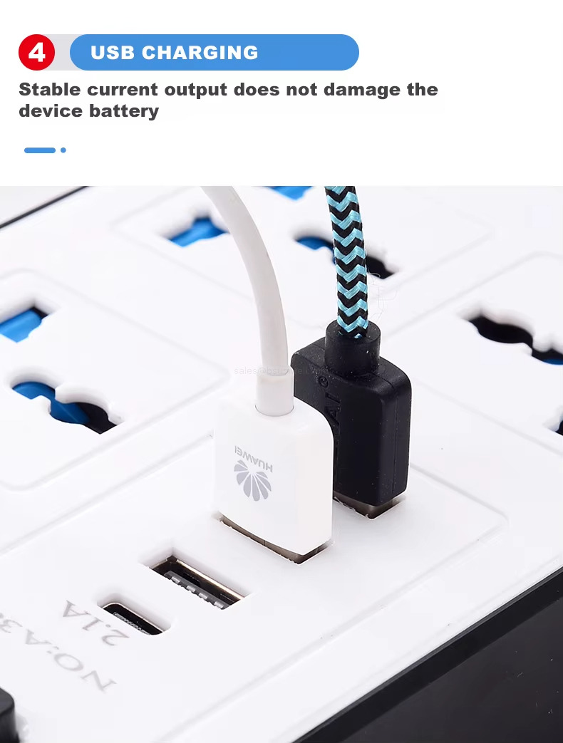 USB CHARGING Stable current output does not damage thedevice battery