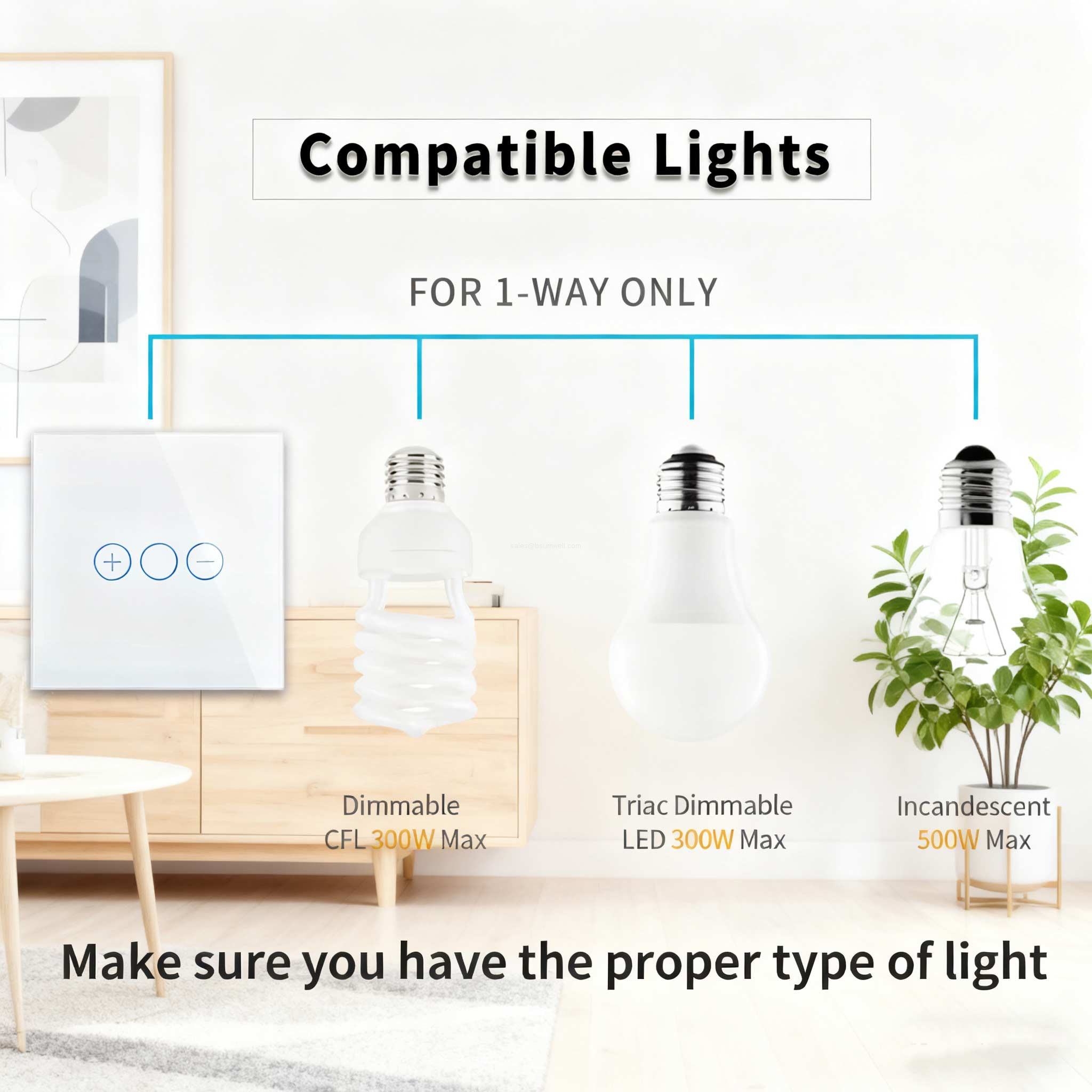 100K Lifespan Smart Dimming Switch