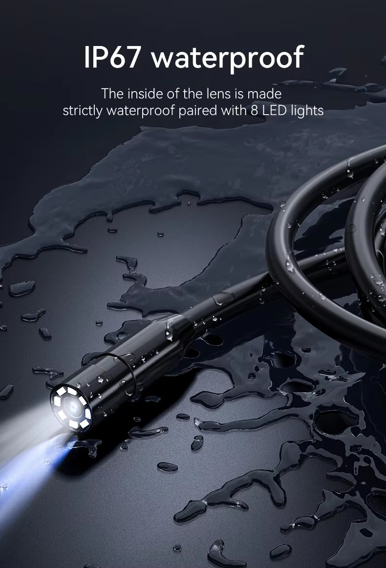 The inside of the lens is madestrictly waterproof paired with 8 LED lights