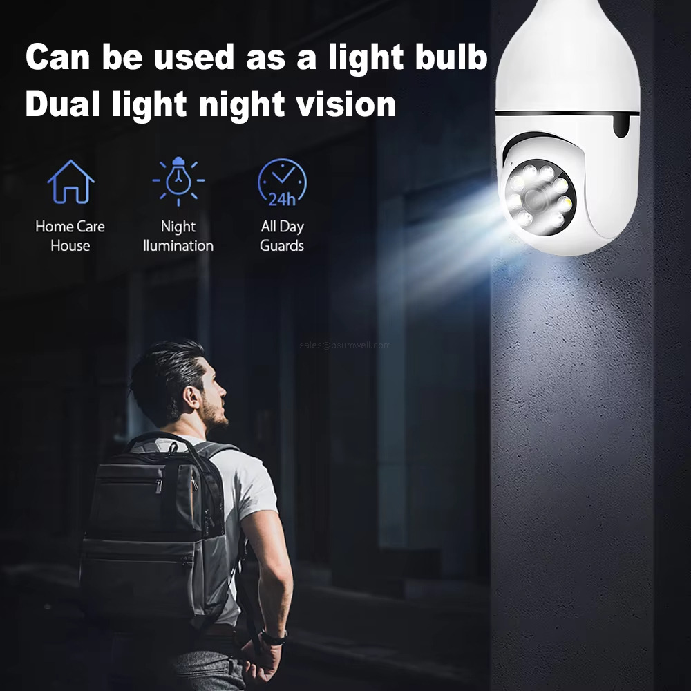 Can be used as a light bulbDual light night vision