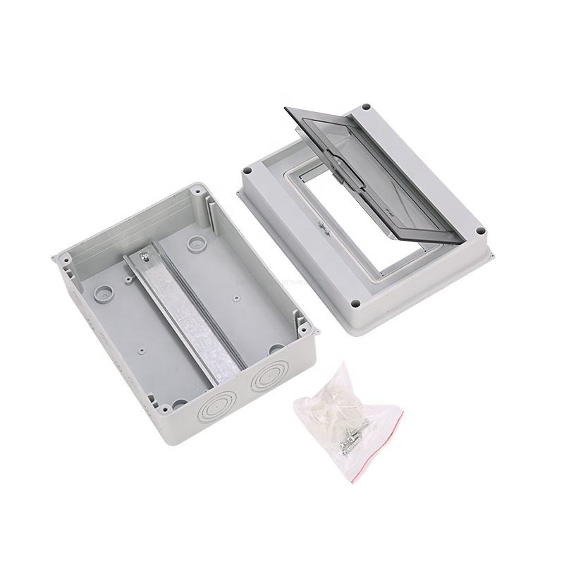 Outdoor Panel Mount Waterproof IP65 ABS Plastic Electric Enclosure HT-8 Way Switch Junction Box