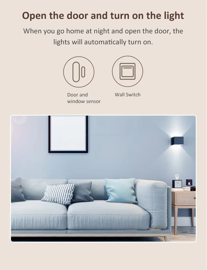 Open the door and turn on the light