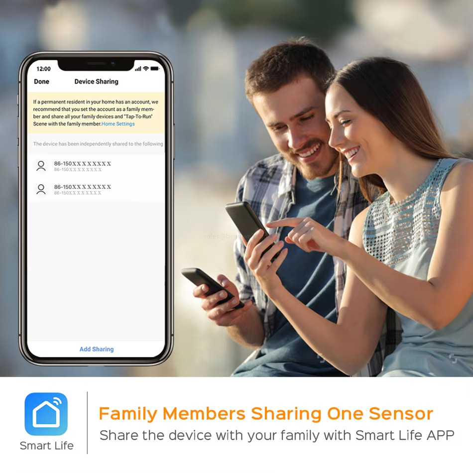 Family Members Sharing one Sensor