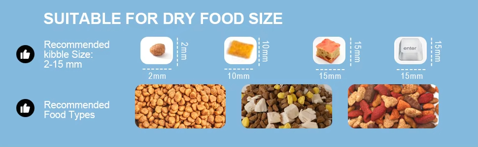 SUITABLE FOR DRY FOOD SIZE