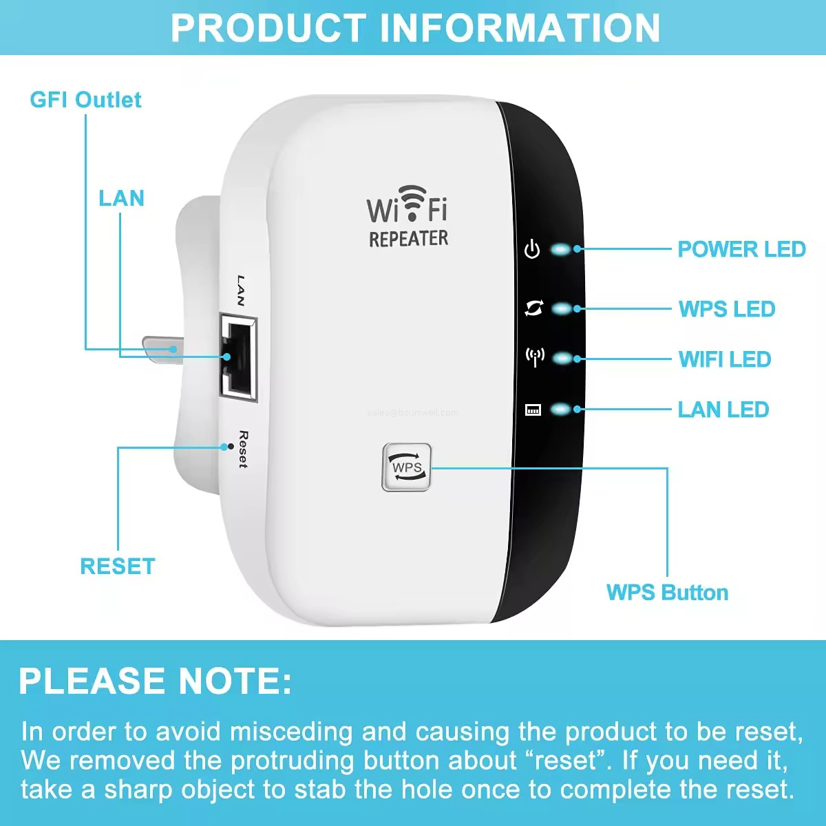 Multi-plug EU US UK AU WiFi extender