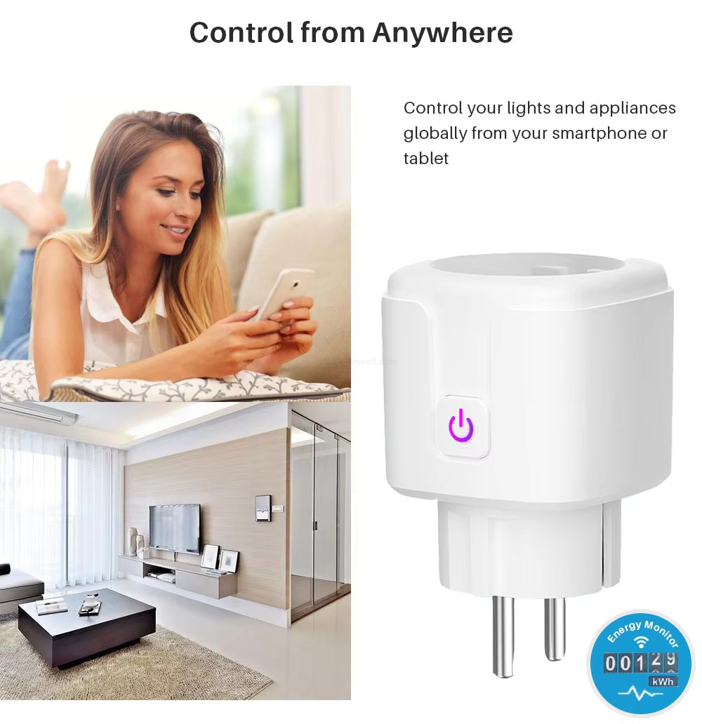 Control your lights and appliancesglobally from your smartphone ortablet