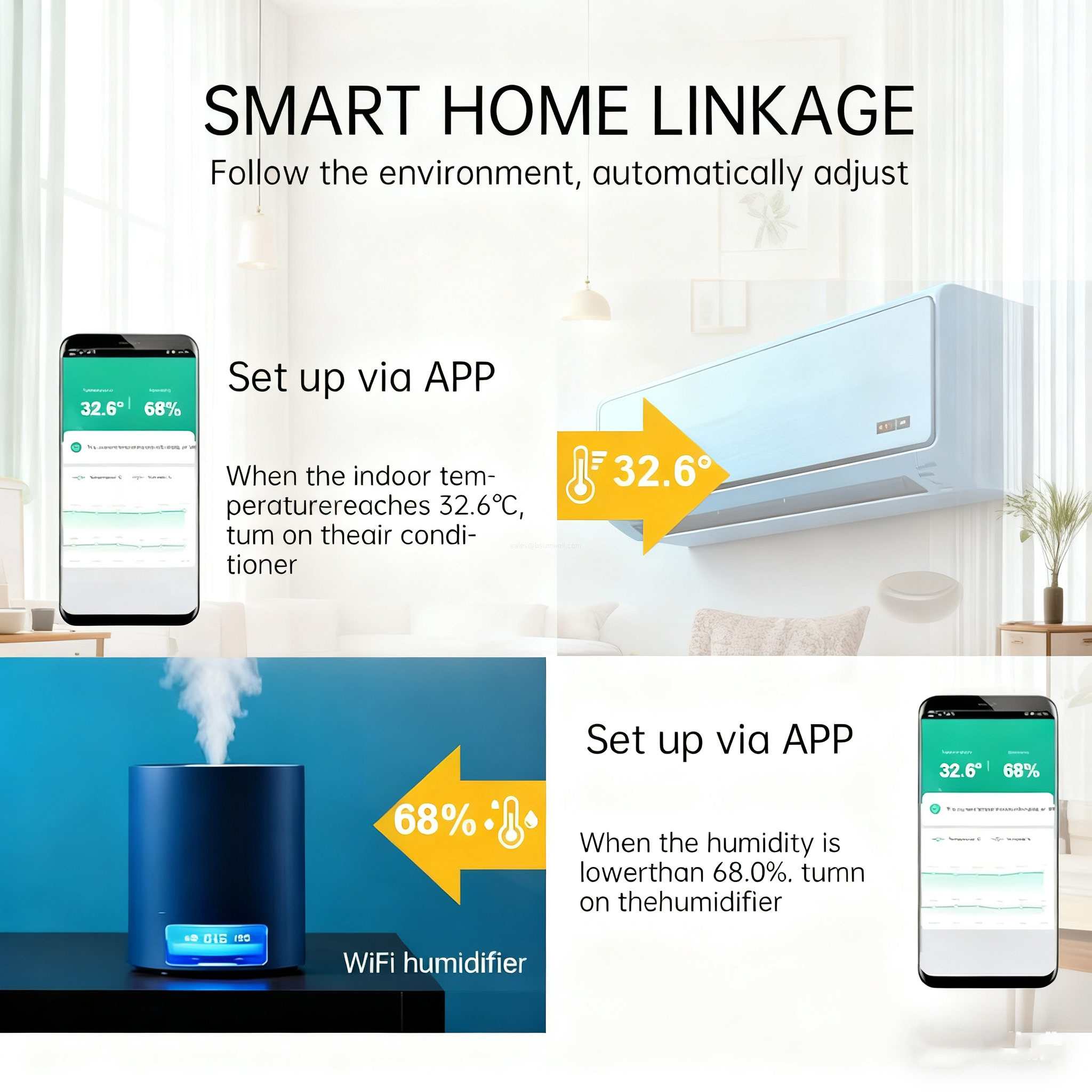 1-year battery Tuya humidity monitor