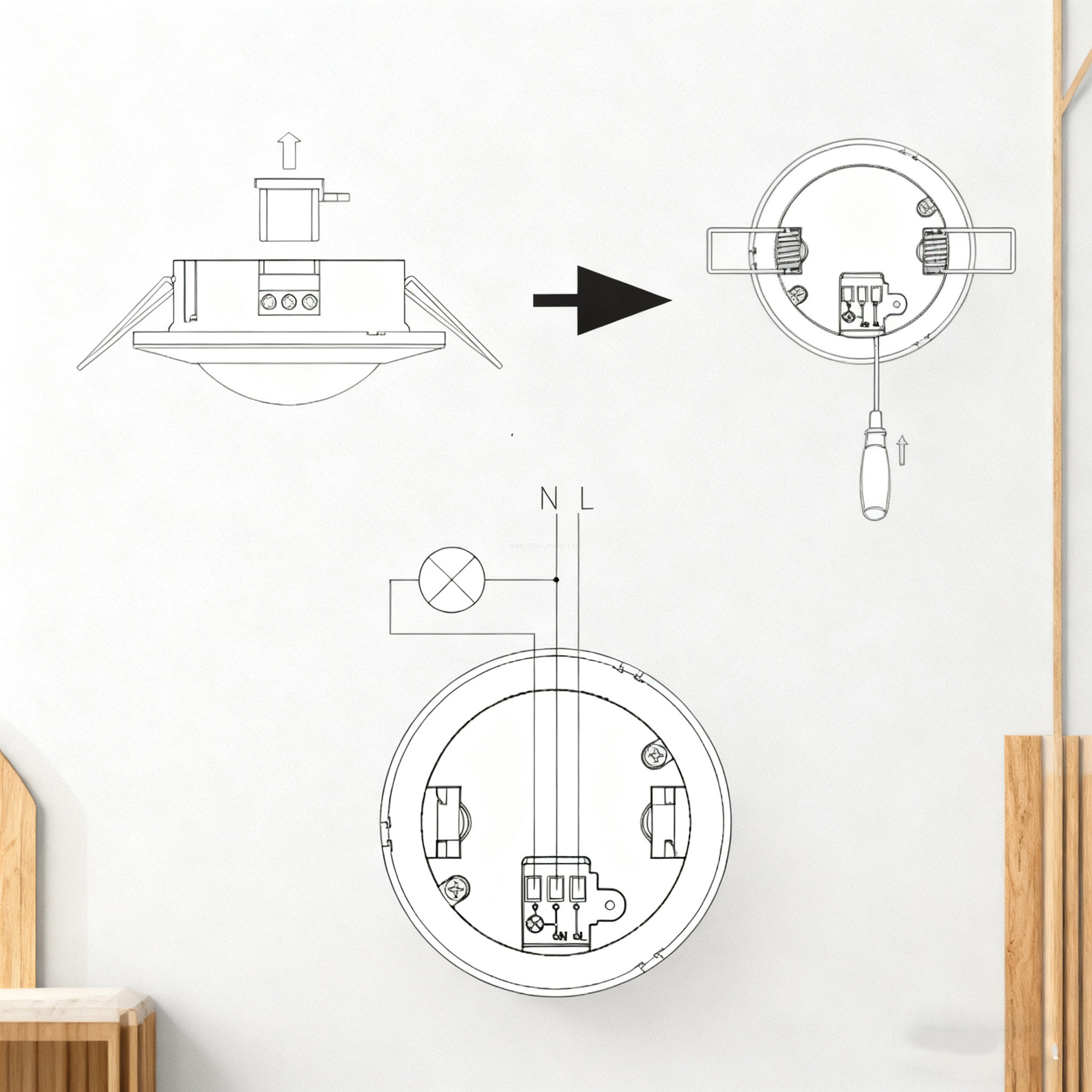 Infrared Ceiling Pir Motion Detector
