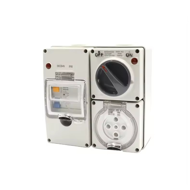 PS-56CV-E9 Rcd Protected Outlets IP65 Waterproof Combination Socket Switch