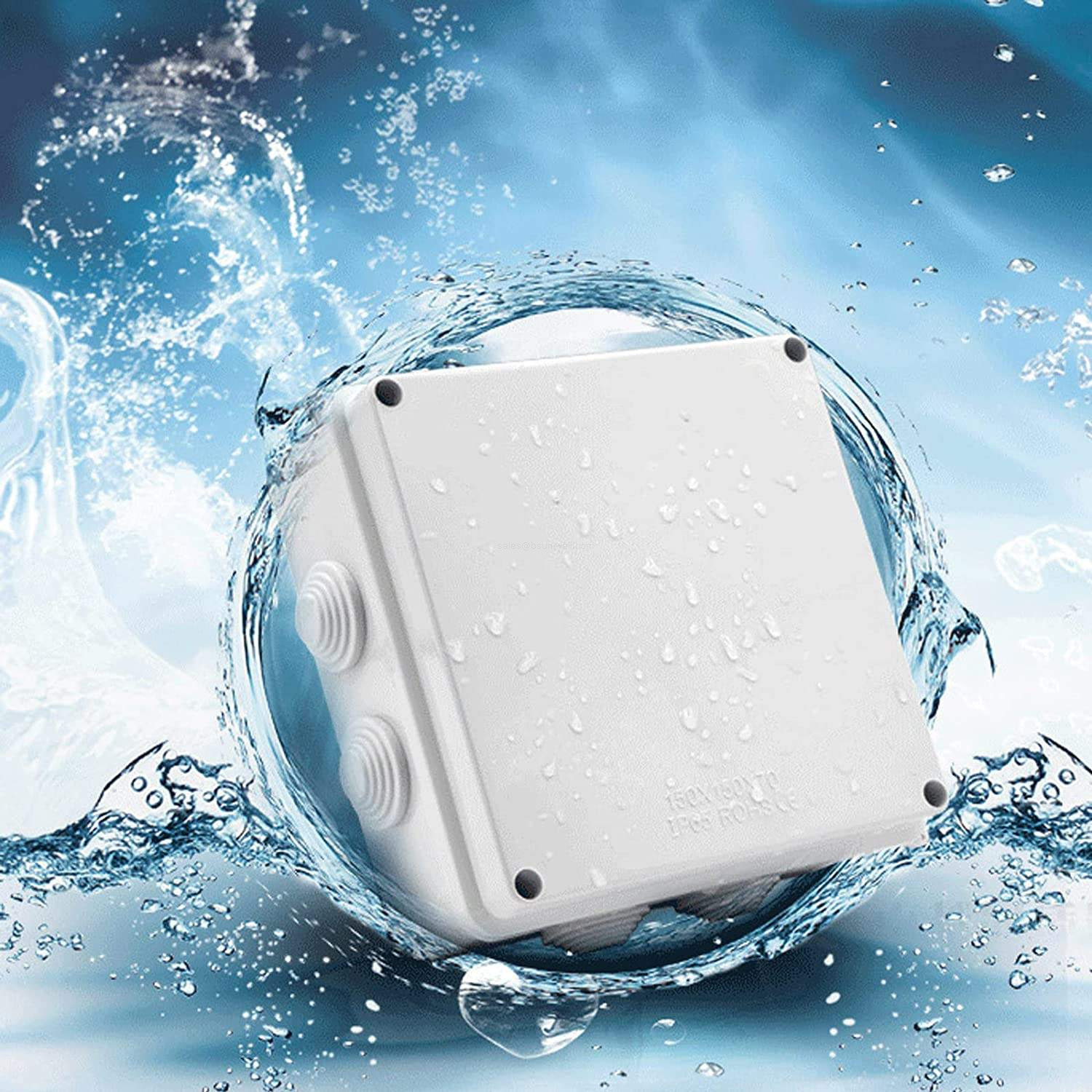 IP65 Plastic Junction Box ABS Waterproof Enclosure Terminal Box With Rubber Plugs Outdoor Electrical Distribution Box