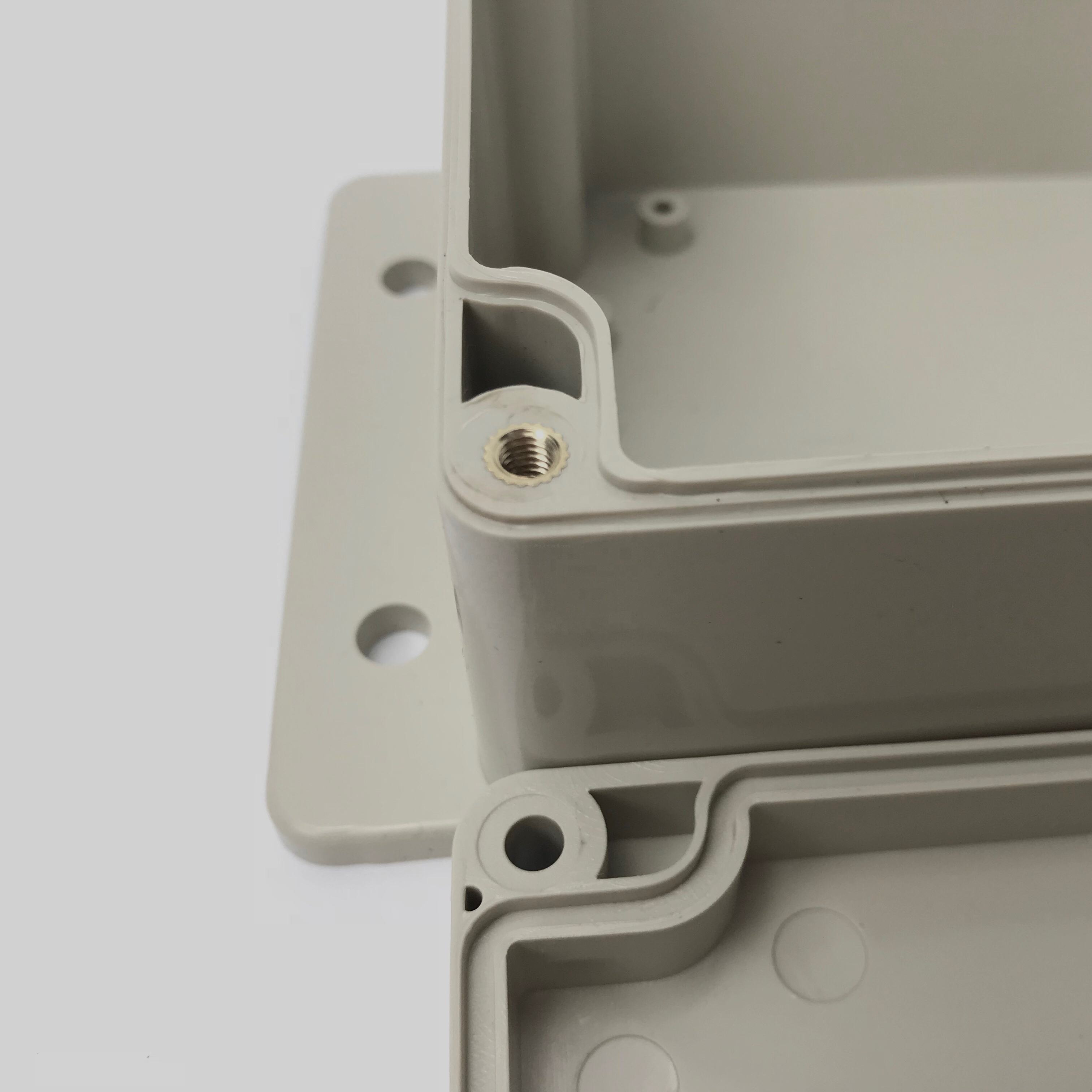 Waterproof IP65 Plastic Enclosure Junction Box Outdoor Universal Electrical Control Box with Fixed Ear and Nontransparent Cover