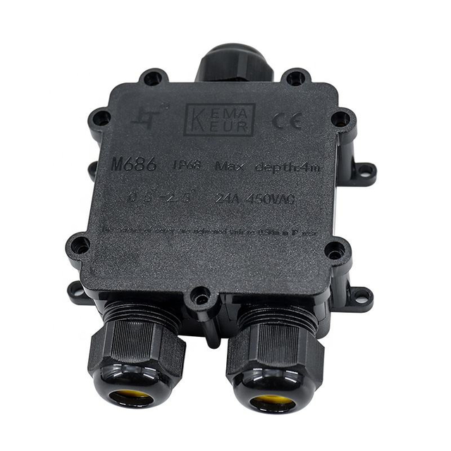 3 Way IP68 Waterproof Underground Plastic Junction Box Outdoor Electrical Cable Connector Sleeve