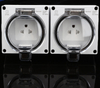 waterproof double gang socket