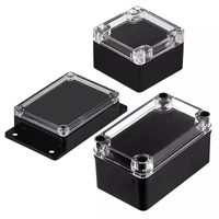 IP67 Waterproof Junction Box Black ABS Plastic Industrial Electrical Enclosure Outdoor Electronics Project Case With Mounting Flange 200x120x75mm