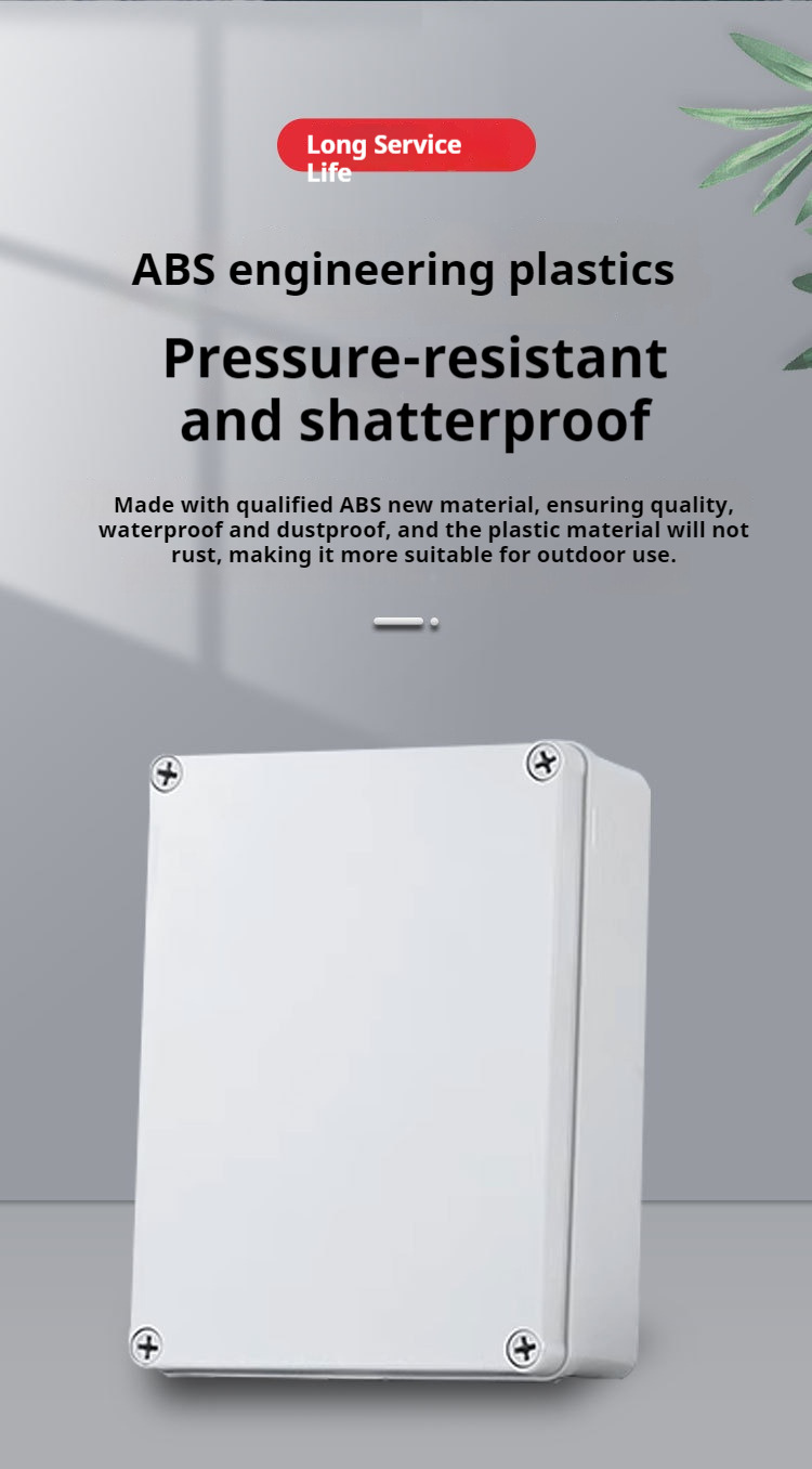 Long Service Life ABS engineering plastic: pressure-resistant and impact-resistant Made of qualified ABS new material, with guaranteed quality, waterproof and dustproof