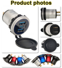 12V 24V 4 in 1 Marine Switch Panel Dual USB PD QC3 Fast Charger Voltmeter Power Socket IP65 Waterproof