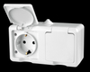 EU Standard IP54 Waterproof Outdoor Surface Type Wall Switch Socket 16A 250V For Electronic Charging