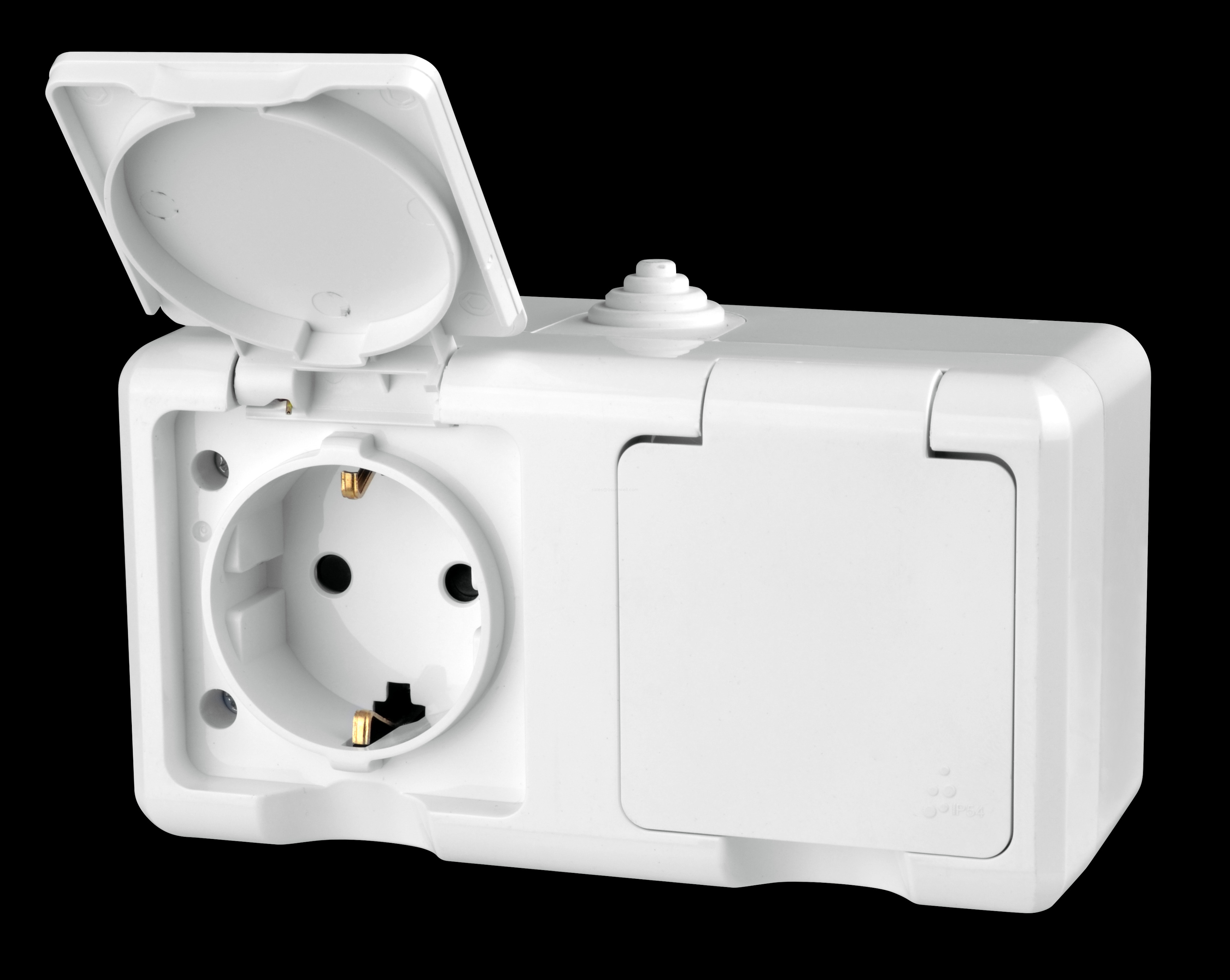 EU Standard IP54 Waterproof Outdoor Surface Type Wall Switch Socket 16A 250V For Electronic Charging