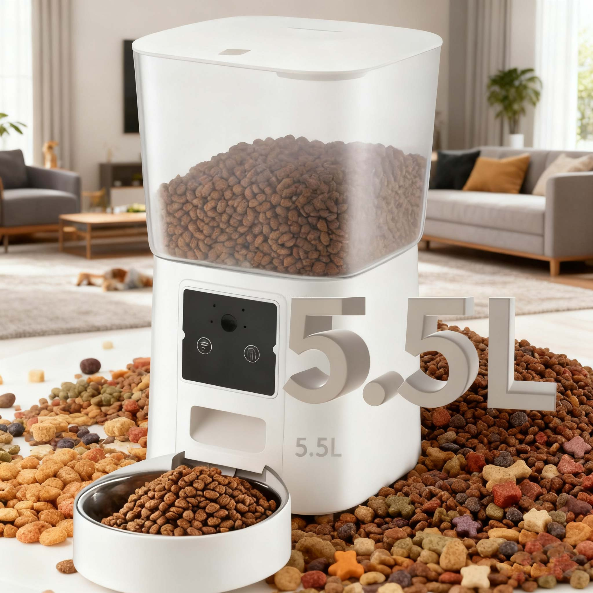 APP remote pet feeder With Camera