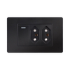 Brazil Standard Light Switch and Socket Combo Dual 20A Electrical Outlet with Integrated Wall Switch Panel for Horizontal and Vertical Installation