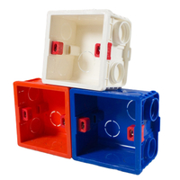 IP54 Flush Mount Electrical Junction Box Flame Retardant PVC Wall Switch Socket Enclosure High Temperature Resistant International Electronics Back Box White