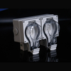 Brazilian-style dual gang outlet​ IP66 rated double power socket